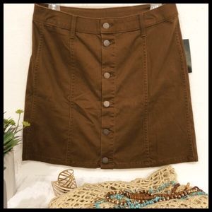 ✨NWT✨Cute Brown Button Down Mini Skirt💛